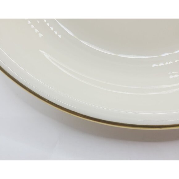 Lenox Moonspun Ivory Porcelain Fruit Cereal Bowl W/ Floral Lace Design Gold Trim - Picture 6 of 8